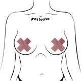 Liquid Baby Pink Cross Nipple Pasties – Stylish Adhesive Covers for Festivals & Parties