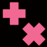 Glow in the Dark Neon Cross Nipple Covers – Adhesive Festival & Rave Pasties