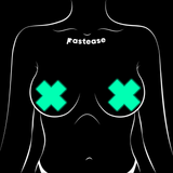 Glow in the Dark Neon Cross Nipple Covers – Adhesive Festival & Rave Pasties