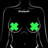 Glow in the Dark Neon Cross Nipple Covers – Adhesive Festival & Rave Pasties