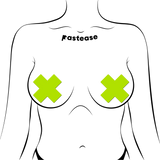 Glow in the Dark Neon Cross Nipple Covers – Adhesive Festival & Rave Pasties