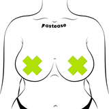 Glow in the Dark Neon Cross Nipple Covers – Adhesive Festival & Rave Pasties