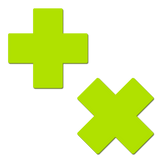 Glow in the Dark Neon Cross Nipple Covers – Adhesive Festival & Rave Pasties
