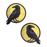 Black Raven & Full Moon Nipple Covers – Gothic Adhesive Halloween Pasties