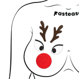 Christmas Reindeer Boob Kit Pasties – Rudolph Eyes, Nose & Antler Nipple Covers | Festive Holiday Costume Accessory