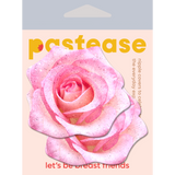 Pink Glitter Velvet Rose Flower Nipple Covers – Blooming Floral Adhesive Pasties