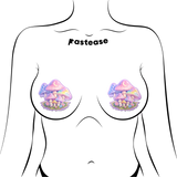 Pastel Celestial Fairycore Mushroom Breast Pasties | Waterproof Festival Nipple Covers