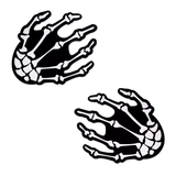 Boney Skeleton Hands on Black Nipple Covers – Halloween Adhesive Costume Pasties