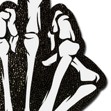 Glow in the Dark Skeleton Hand Middle Finger Pasties – Waterproof Latex-Free Adhesive Nipple Covers for Halloween & Festivals