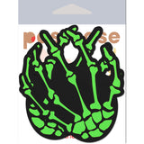 Boney Skeleton Hands on Black Nipple Covers – Halloween Adhesive Costume Pasties