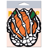 White Skeleton Hands Holding Orange Halloween Pumpkins Breast Pasties | Waterproof Adhesive Nipple Covers