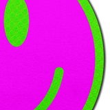 Neon Green Glow-in-the-Dark Pink Smiley Face Breast Pasties | UV Reactive Festival Nipple Covers