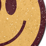 Trippy Smiley Face Three-Eyed Yellow Glitter Velvet Pasties
