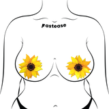 Sunflower Flower Nipple Covers – Adhesive Floral Festival Pasties