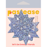 Silver Glitter Snowflake Nipple Pasties – Waterproof Winter Festival Adhesive Covers