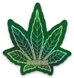Holographic Green Pot Leaf Nipple Pasties | Waterproof Festival Stick-On Covers