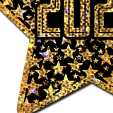 Happy New Year 2026 Black & Gold Star Nipple Covers | Waterproof Party Pasties