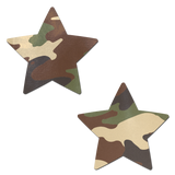 Camouflage Star Nipple Covers – Adhesive Camo Festival Star Pasties
