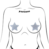 Crystal Silver Star Nipple Covers – Rhinestone Adhesive Festival Star Pasties