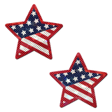 Glitter Patriotic USA Star Nipple Covers – Red White & Blue Adhesive Star Pasties