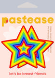 Velvet Rainbow Pumping Star Nipple Covers – Adhesive Pride Festival Star Pasties