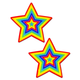 Velvet Rainbow Pumping Star Nipple Covers – Adhesive Pride Festival Star Pasties