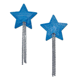 Black Sparkle Star Tassel Nipple Covers – Long Fringe Adhesive Festival Pasties