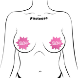 Pink Sunburst Nipple Covers – Adhesive Festival Pasties with Radiant Design
