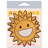 Happy Sun Glitter Velvet Nipple Covers | Waterproof Reusable Festival Pasties