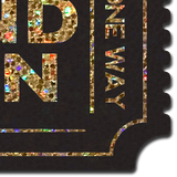 One Way Ticket to Pound Town Gold Glitter Pasties | Reusable Waterproof Nipple Covers