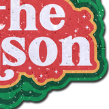 Holiday Green Wreath Glitter Velvet Breast Pasties | Waterproof Adhesive Nipple Covers