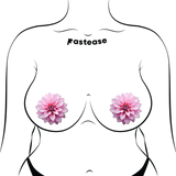 Tropical Pink Dahlia Flower Nipple Covers – Botanical Adhesive Floral Pasties