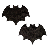 Liquid Black Bat Nipple Pasties – Waterproof Adhesive Bat-Shaped Nipple Covers for Halloween, Cosplay & Festivals