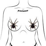 Black Widow Spider Velvet Nipple Covers – Sparkling Halloween Adhesive Pasties