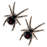 Black Widow Spider Velvet Nipple Covers – Sparkling Halloween Adhesive Pasties