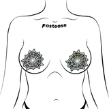 Glow in the Dark Glitter Spider Web Nipple Covers – Waterproof Reusable Halloween Pasties