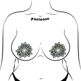 Glow in the Dark Glitter Spider Web Nipple Covers – Waterproof Reusable Halloween Pasties