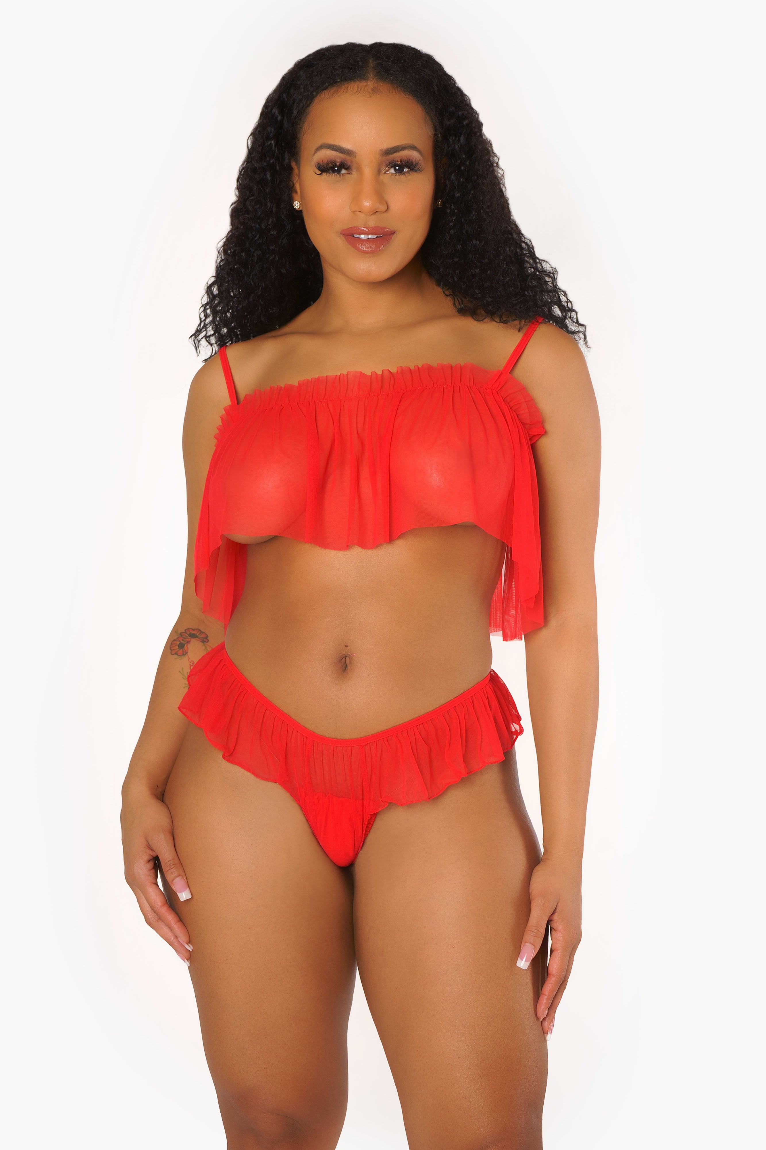 Red Underboob Lingerie Set – The Beauty Cave Boutique