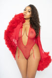 Sheer Short Fur Robe - The Beauty Cave Boutique