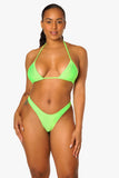 Neon Lime Bae Watch Bikini Set