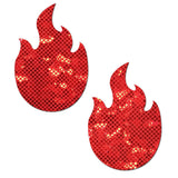 Red Fire Nipple Pasties