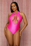 Neon Pink Heart String Bodysuit