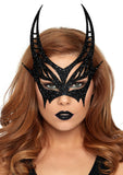 Black Glittery  Devil Mask