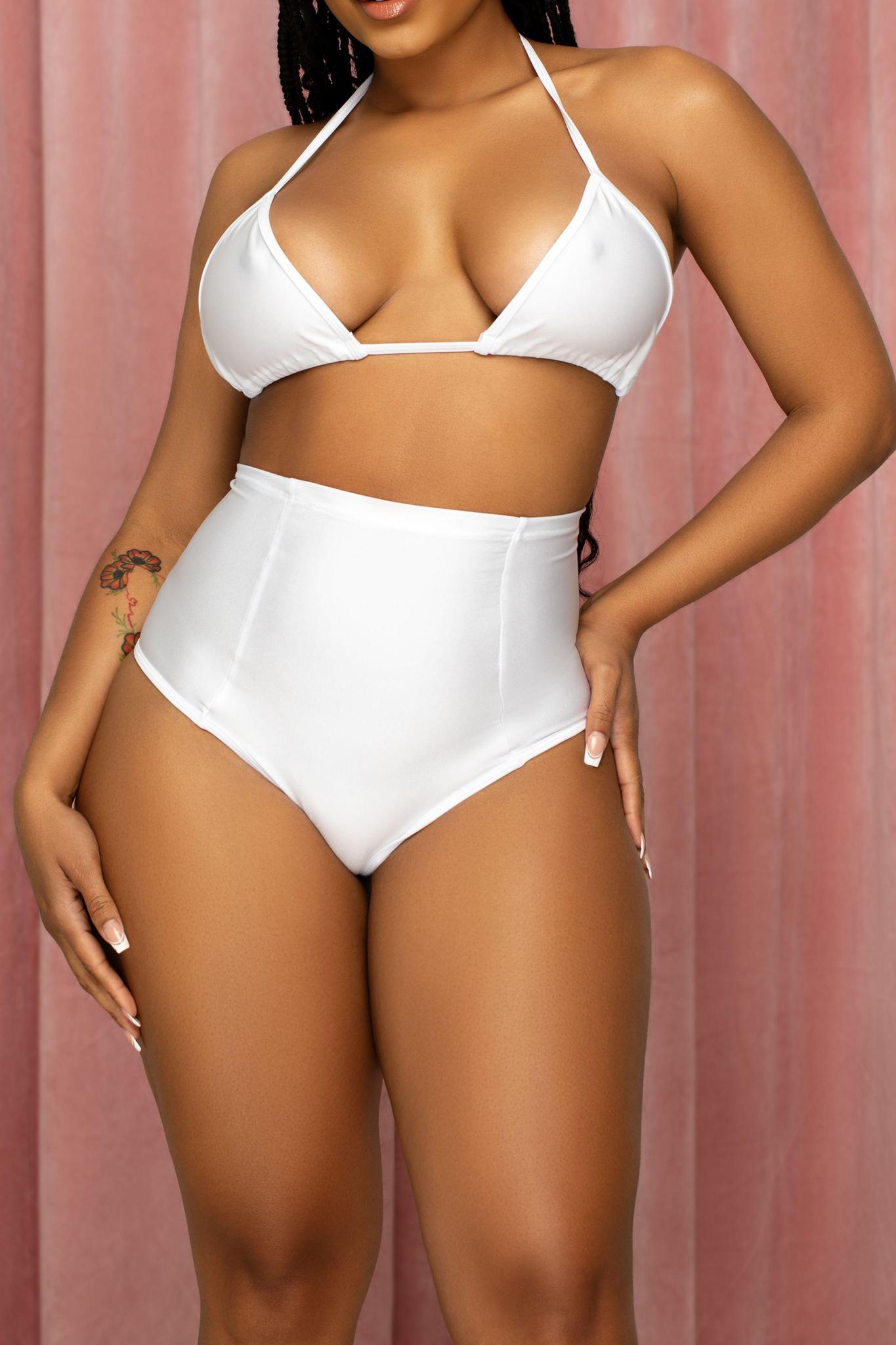 White Ultra High Waisted Bottoms