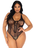 Floral Lace Thong Teddy