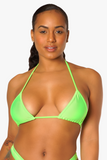 Neon Lime Triangle Bikini Top