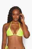 Neon Yellow Triangle Bikini Top