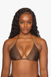Chocolate Brown Triangle Bikini Top