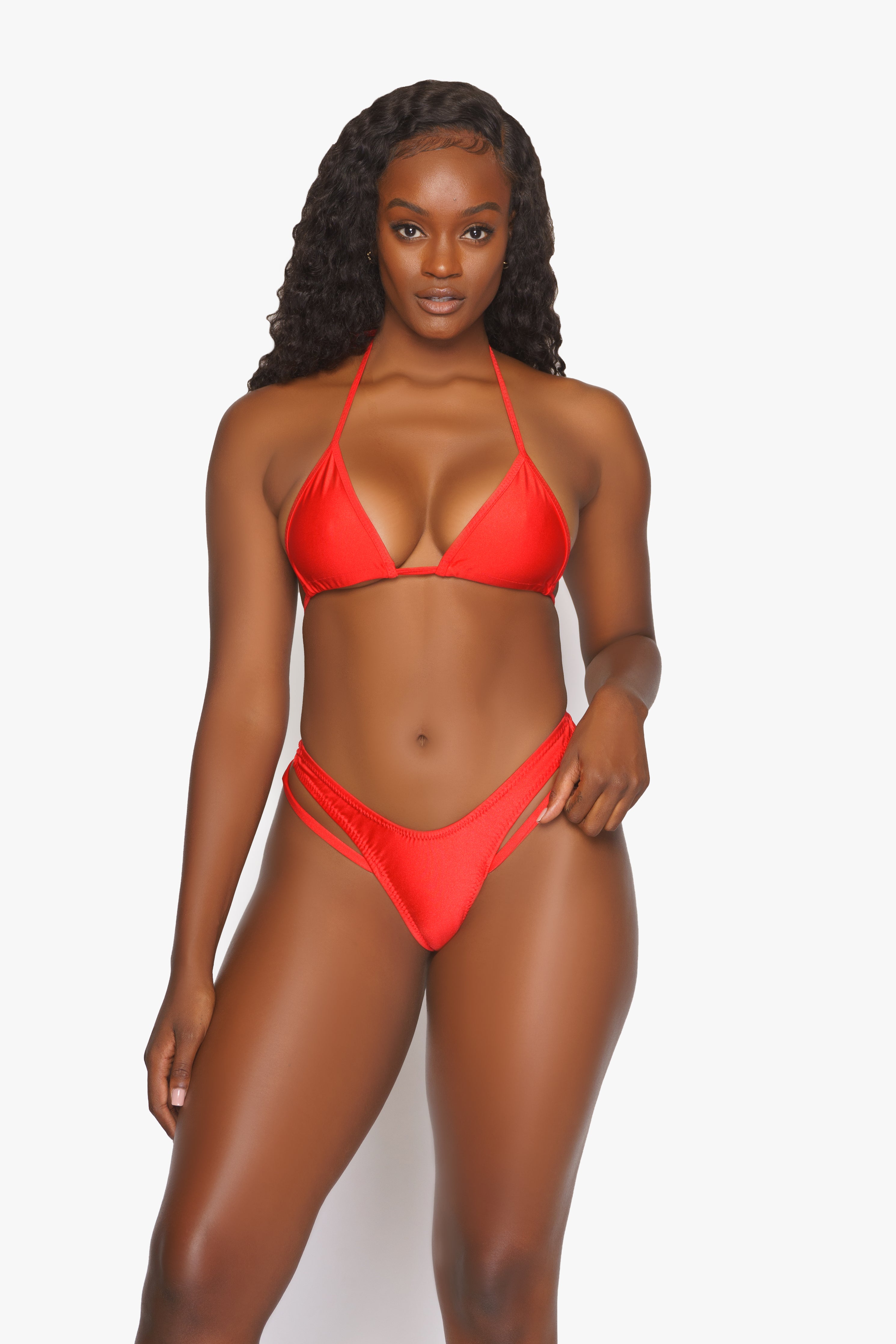 Red Bae Watch Thong with Side Bands