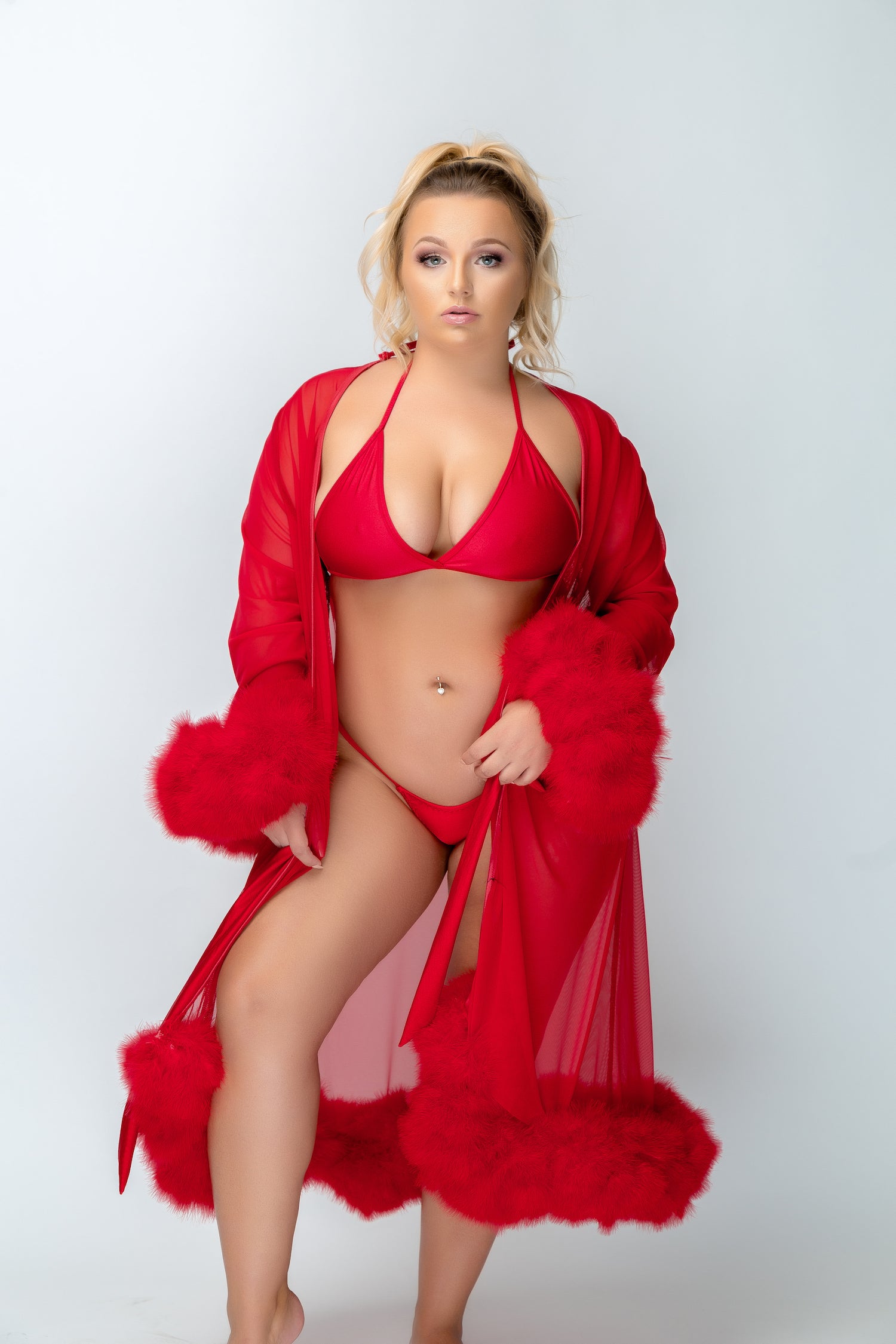 Sheer Fur Robe - The Beauty Cave Boutique